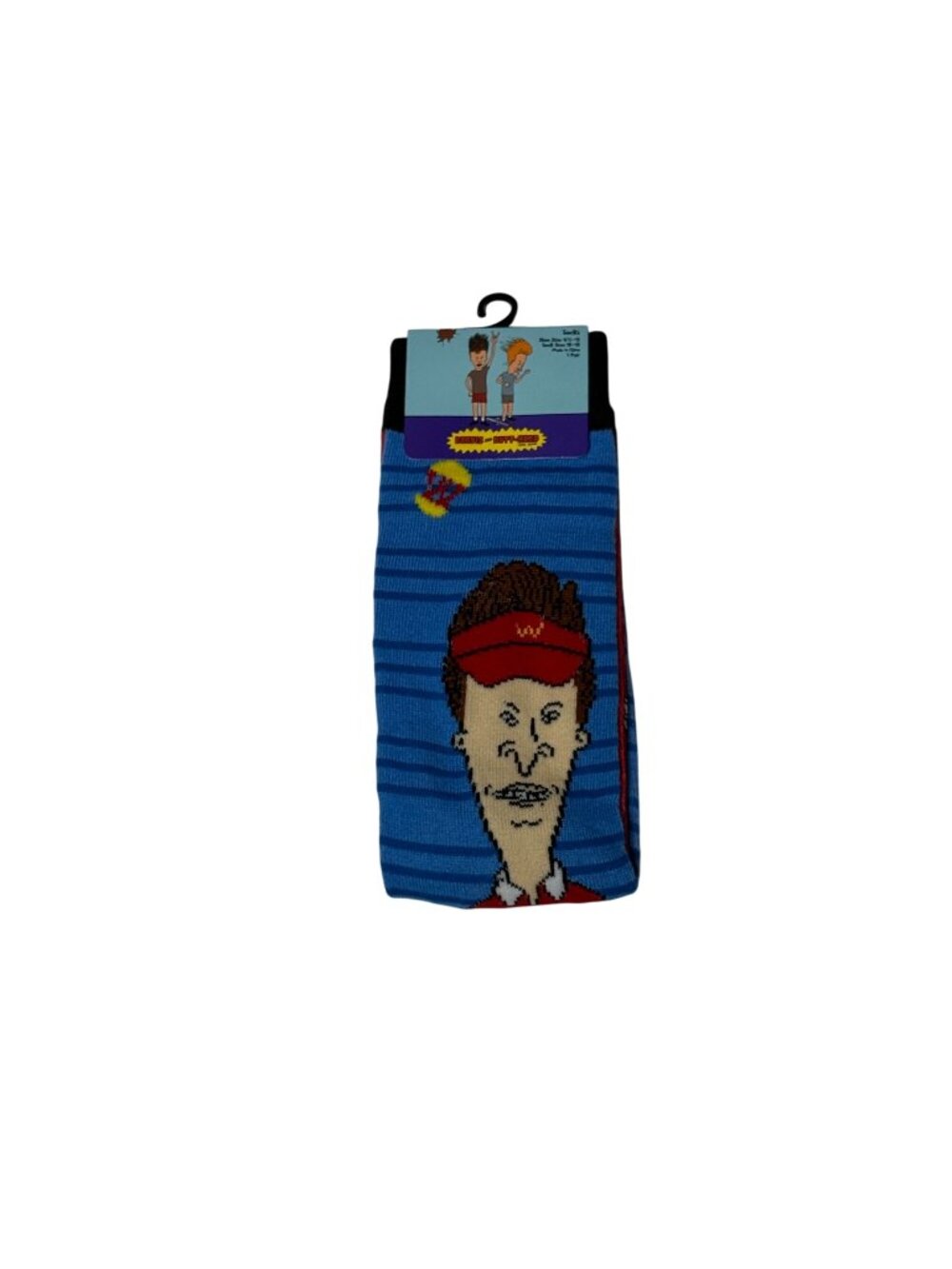 Beavis and Butt-Head Beavis Crew Socks Blue One Size MTV Cartoon NWT